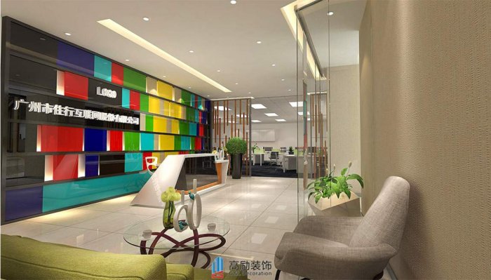广州办公室装修设计里如何用色彩装扮空间(图1)